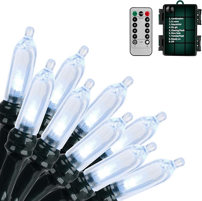 Christmas Yard String Lights, 18ft 50 LED Waterproof