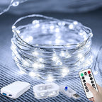 16ft Christmas LED String Lights, Waterproof Timer Lights