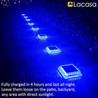 4-Pack Blue Wall Solar Lights, Waterproof LED