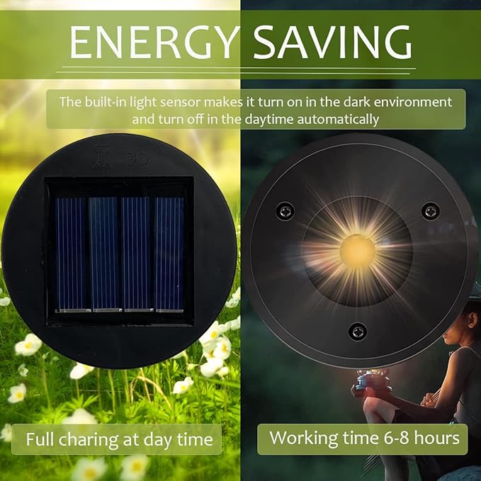Solar Driveway Path Lights 2-Pack, Waterproof