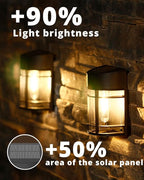 Solar Fence Lights, Waterproof LED