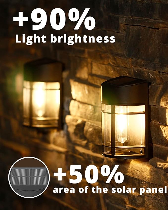 Solar Fence Lights, Waterproof LED