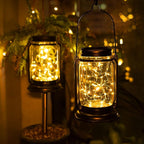 2-Pack Solar Mason Jar Lid Lights, 30 LED Garden Fairy