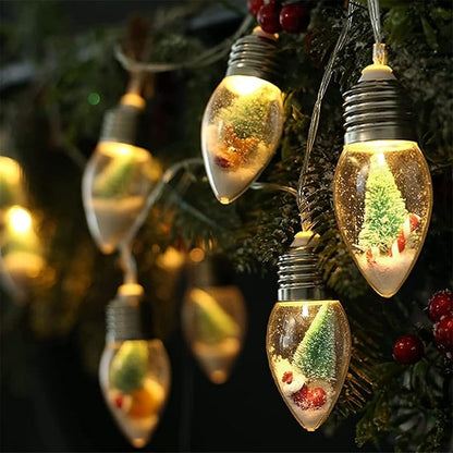Christmas Patio String Lights, 6ft 10 LED Waterproof