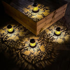 Gnome Solar Lantern Set, Metal Yard Lighting