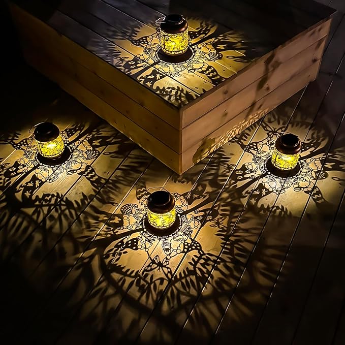 2-Pack Gnome Solar Lanterns, Waterproof LED Yard Lights