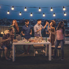 Outdoor Globe Café String Lights, 100ft LED Bulbs