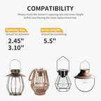 Backyard Solar Lantern Set 2-Pack, Classic Yard Lighting