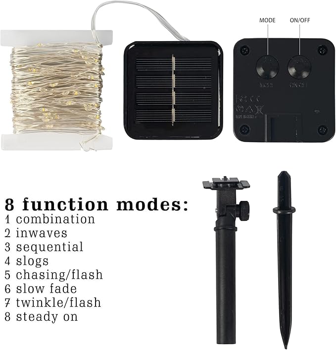 Dazzle Bright 4 Pack Solar String Lights Outdoor, Total 160FT 480LED Solar Powered Waterproof Fairy Lights 8 Modes, Silver Wire Lights for Christmas Patio Party Tree Yard Decoration (Multi Color)