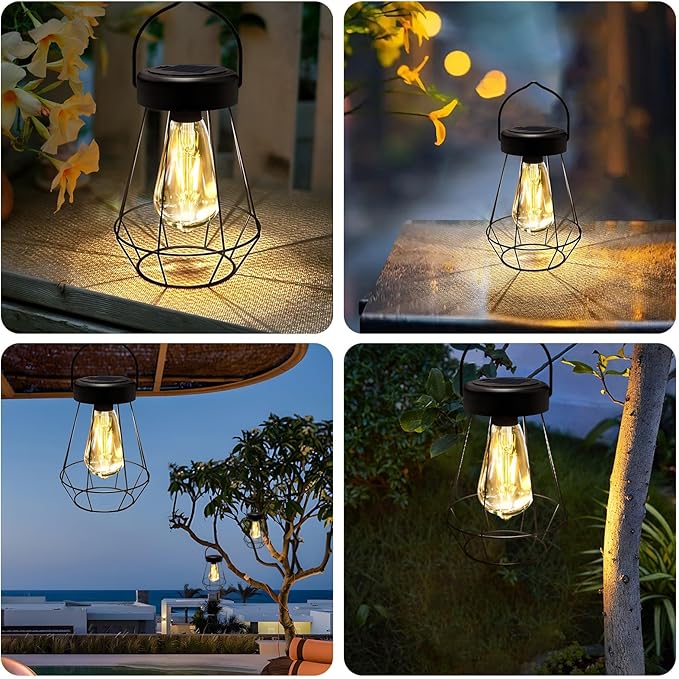 Garden Solar Lantern Set 2-Pack, Charming Garden Lighting