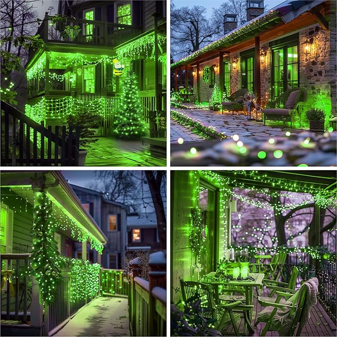 200 LED Christmas Twinkle Lights, 66ft Waterproof for Patio