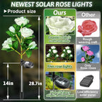 Solar Flower Garden Statue Light, Outdoor Decor