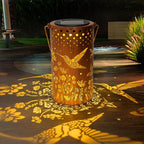 Classic Hummingbird Solar Lanterns for Backyard, Waterproof LED