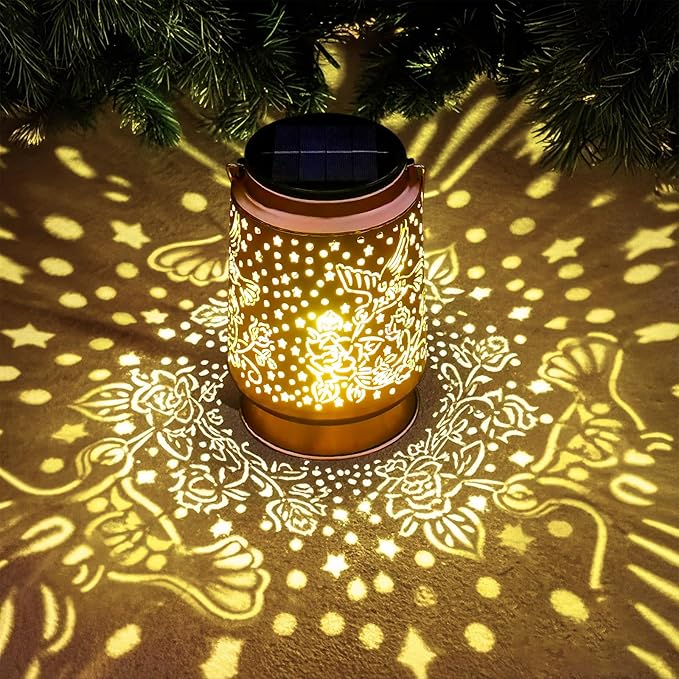 Hummingbird Solar Lanterns Outdoor Waterproof Large Solar Lantern with 2000mAh Battery, Solar-Powered Garden Decor for Yard, Patio, Backyard - Birthday Mothers Day Gifts for Women, Mom, Grandma
