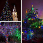 4-Pack Christmas String Lights, 132ft 400 LED Waterproof Twinkle Lights