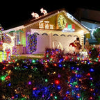 2-Pack 32ft Christmas LED String Lights, Waterproof Timer Lights