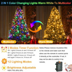 33ft Christmas LED String Lights, Waterproof Timer Lights
