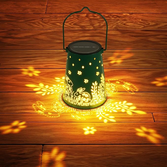 Rabbit Solar Hanging Lanterns, Classic Backyard Decor