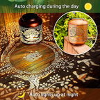 Backyard Solar Hanging Lanterns, Rustic Backyard Decor
