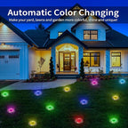 Solar Flat Disk Lights 16-Pack, Waterproof Landscape