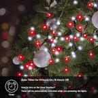 4-Pack Christmas String Lights, 4ft 50 LED Waterproof Twinkle Lights