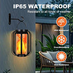 Garden Solar Hanging Lanterns 2-Pack, Classic Outdoor Decor