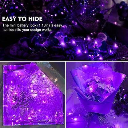 6-Pack Christmas LED String Lights, Waterproof Timer Lights