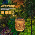 2-Pack Classic Hummingbird Solar Lanterns for Outdoor, Waterproof LED