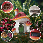 Solar Mushroom Statue Light, Yard Decor