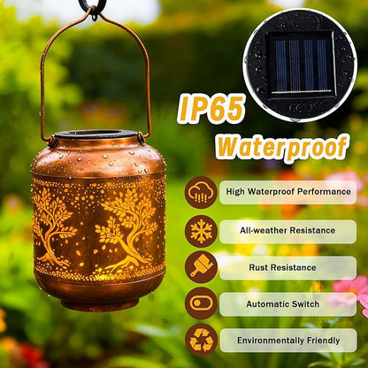 Solar Lanterns Outdoor Waterproof, Birthday Gifts for Women, Solar Lights for Backyard Porch Patio Table Yard Balcony Lawn Pathway