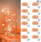 12-Pack 7ft Halloween LED String Lights, Waterproof Timer Lights
