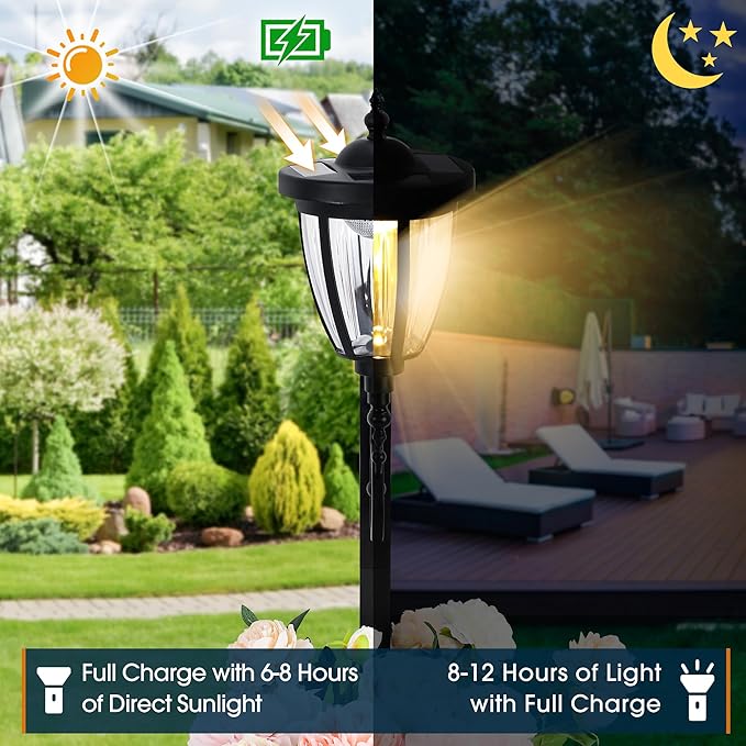 Sun-Ray Kambria Multi Function 2-Piece Set of Solar Lights with Posts, Ground Stakes, Planters, & Wall Mount Hardware, Outdoor Lights for Patio, Porch, Deck, Yard