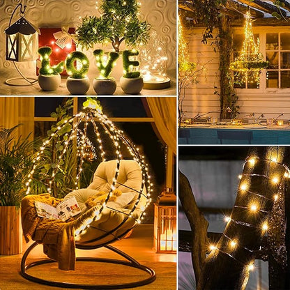 Christmas Patio String Lights 4-Pack, 280ft 800 LED Waterproof