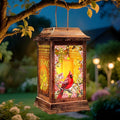 Cardinal Solar Lantern Set, Metal Yard Lighting
