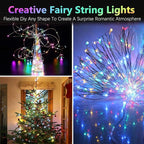 Christmas Yard String Lights 2-Pack, 20ft 60 LED Waterproof