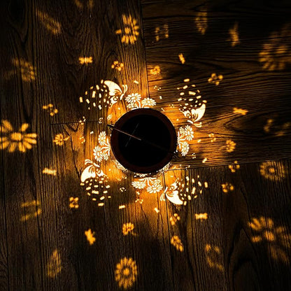FLAGWIX Butterfly Gifts for Women Men - Solar Lanterns Outdoor Waterproof, Garden Decor for Outside - Motivational Mothers Day Birthday Gifts for Mom Grandma, Decorative Lantern for Garden Yard Patio