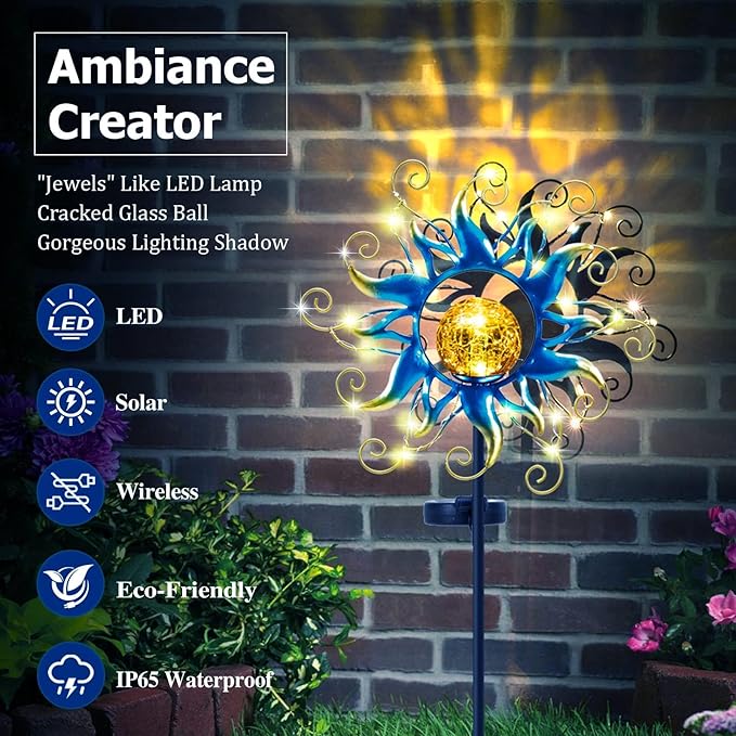Blue Solar Pathway Lights, Garden LED