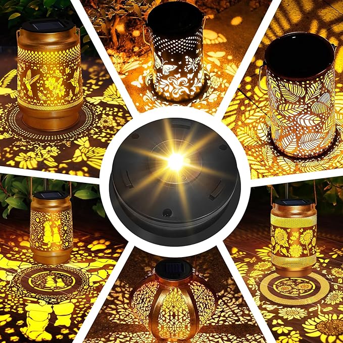 2025 Upgraded 4 Pack Solar Light Replacement Tops Parts(3.15in) for Outdoor Hanging Waterproof Solar Lanterns