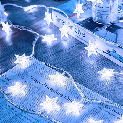 17ft White String Lights for Backyard, Waterproof LED