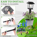 6-Pack Solar Path Lights, Outdoor Garden LED
