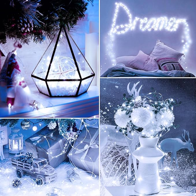 7ft White Outdoor Edison String Lights, Weatherproof