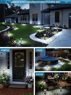 8-Pack Solar Pathway Lights, Waterproof LED Garden Lights