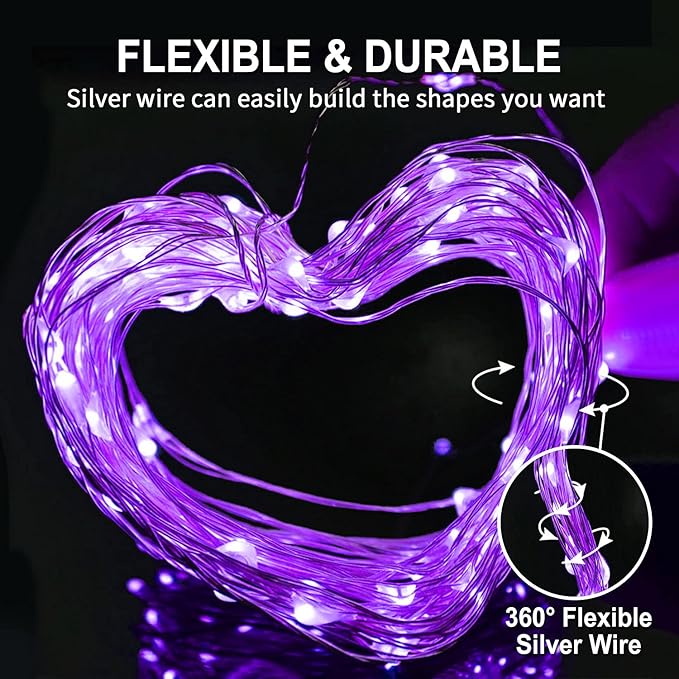 Christmas Porch String Lights 4-Pack, 1ft 50 LED Waterproof