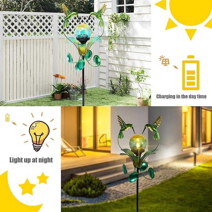 Solar Pathway Lights, Waterproof LED Garden Lights