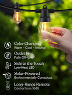 White String Lights for Yard, Waterproof LED