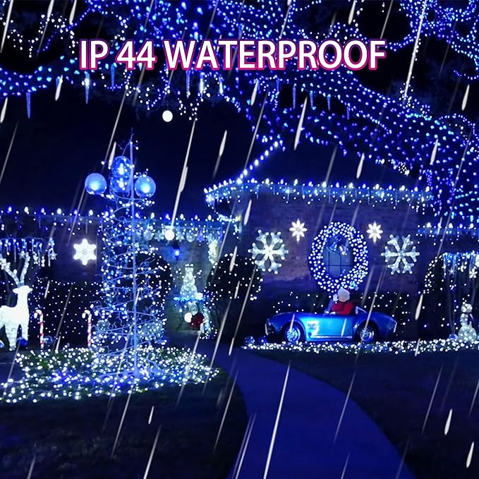 2-Pack Christmas String Lights, 80ft 240 LED Remote & Timer