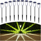 15-Pack Warm White Solar Path Lights, Outdoor Yard LED