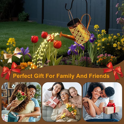 Solar Watering Can with Lights, Large Waterproof Solar Garden Lights Outdoor Garden Decor Metal Solar Powered Lanterns Hanging Landscape Lights for Yard Patio Pathway Lawn Gard (2)