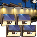 Bright Solar Deck Lights 4-Pack, Motion Sensor LED