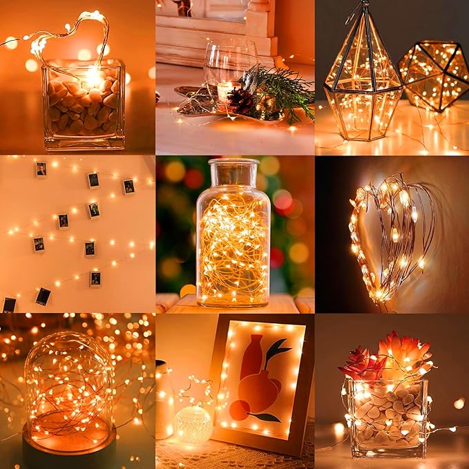 12-Pack 7ft Halloween LED String Lights, Waterproof Timer Lights